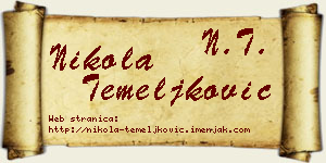 Nikola Temeljković vizit kartica